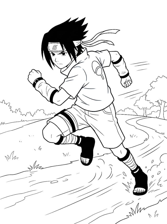Utskriftbar Sasuke fargelegging