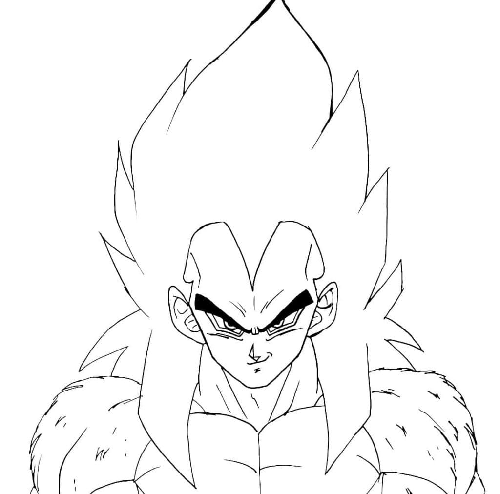 Utskriftbar Vegeta fargelegging