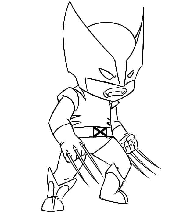 Utskriftbar Wolverine uten kostnad fargelegging