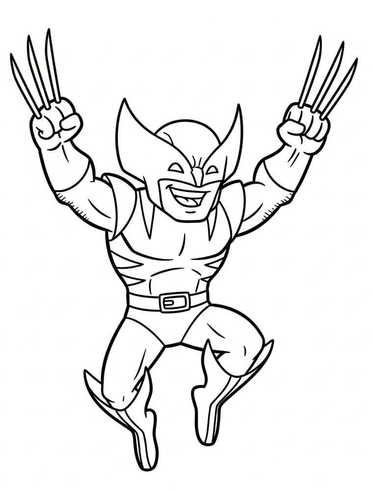 Utskriftbar Wolverine fargelegging