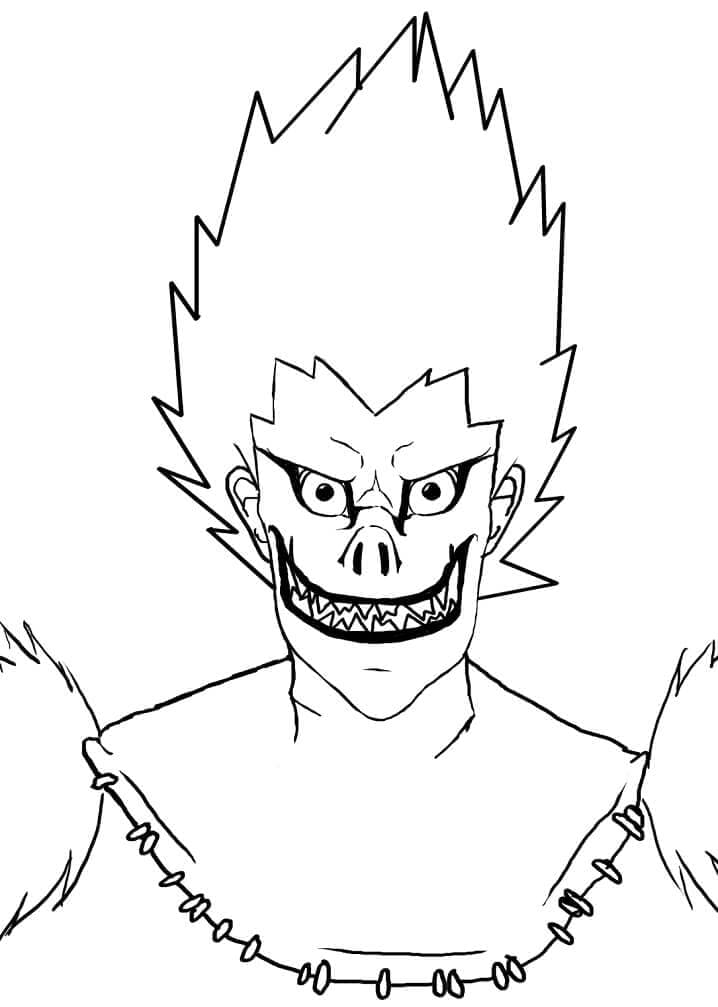 Utskriftbar gratis Death Note fargelegging
