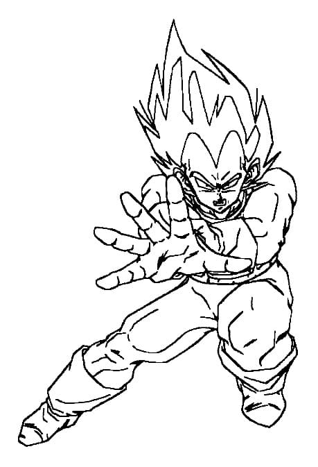 Utskriftbar gratis Vegeta fargelegging