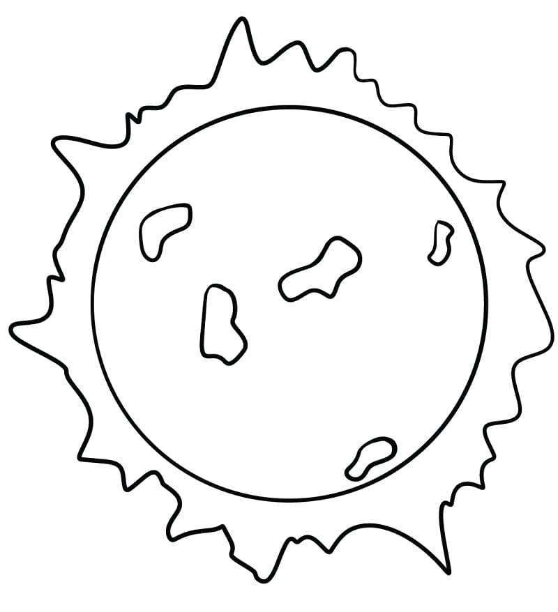 Utskriftbar gratis sol fargelegging