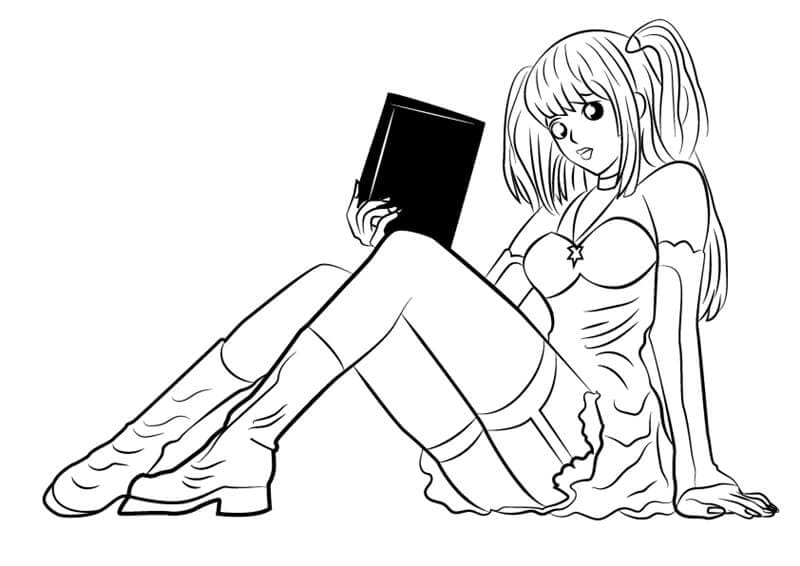 Utskriftbart bilde Death Note fargelegging