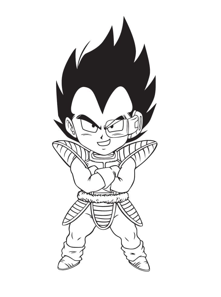 Utskriftbart bilde Vegeta fargelegging