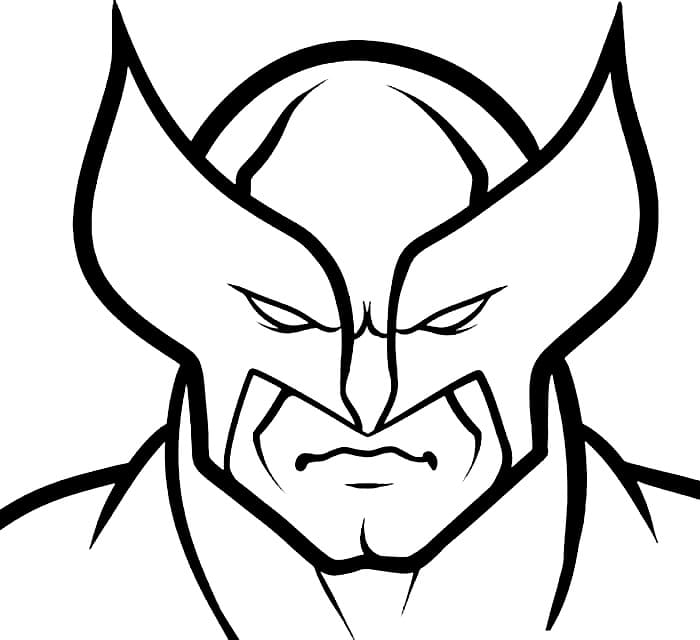 Utskriftbart bilde Wolverine fargelegging