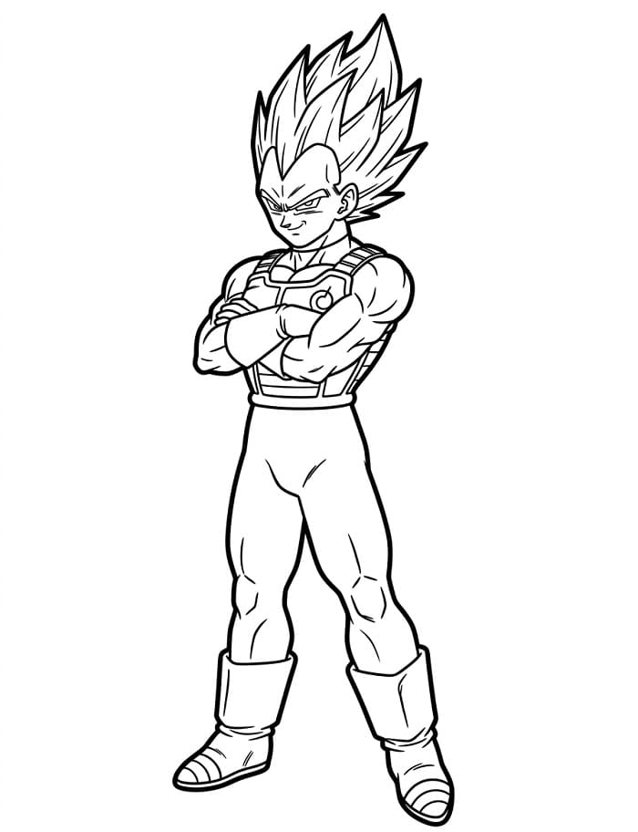 Vegeta Dragon Ball Z fargelegging