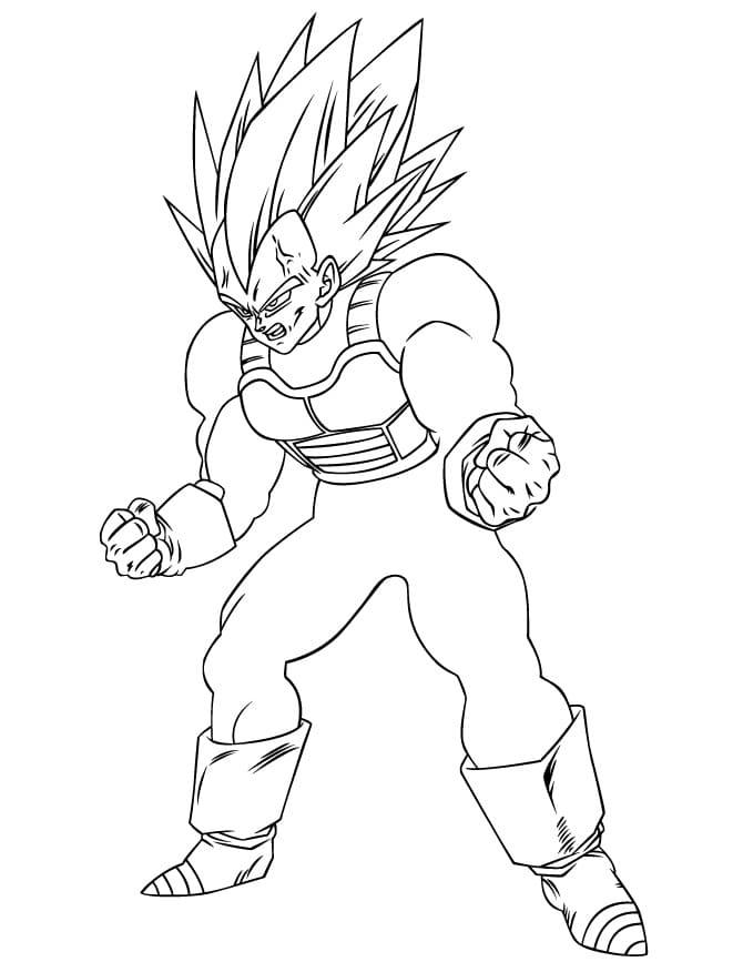 Vegeta å skrive ut fargelegging