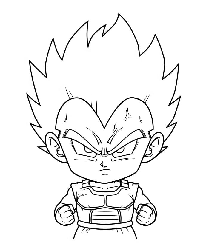 Vegeta fra Dragon Ball Z fargelegging