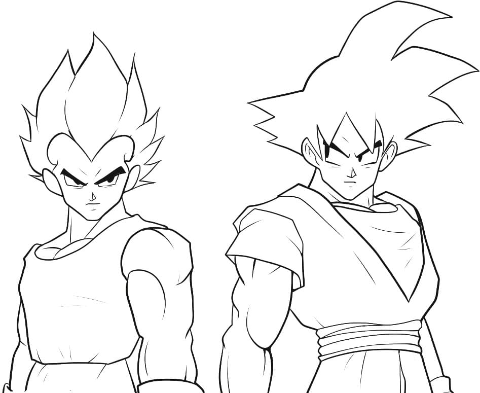 Vegeta gratis utskriftbar fargelegging