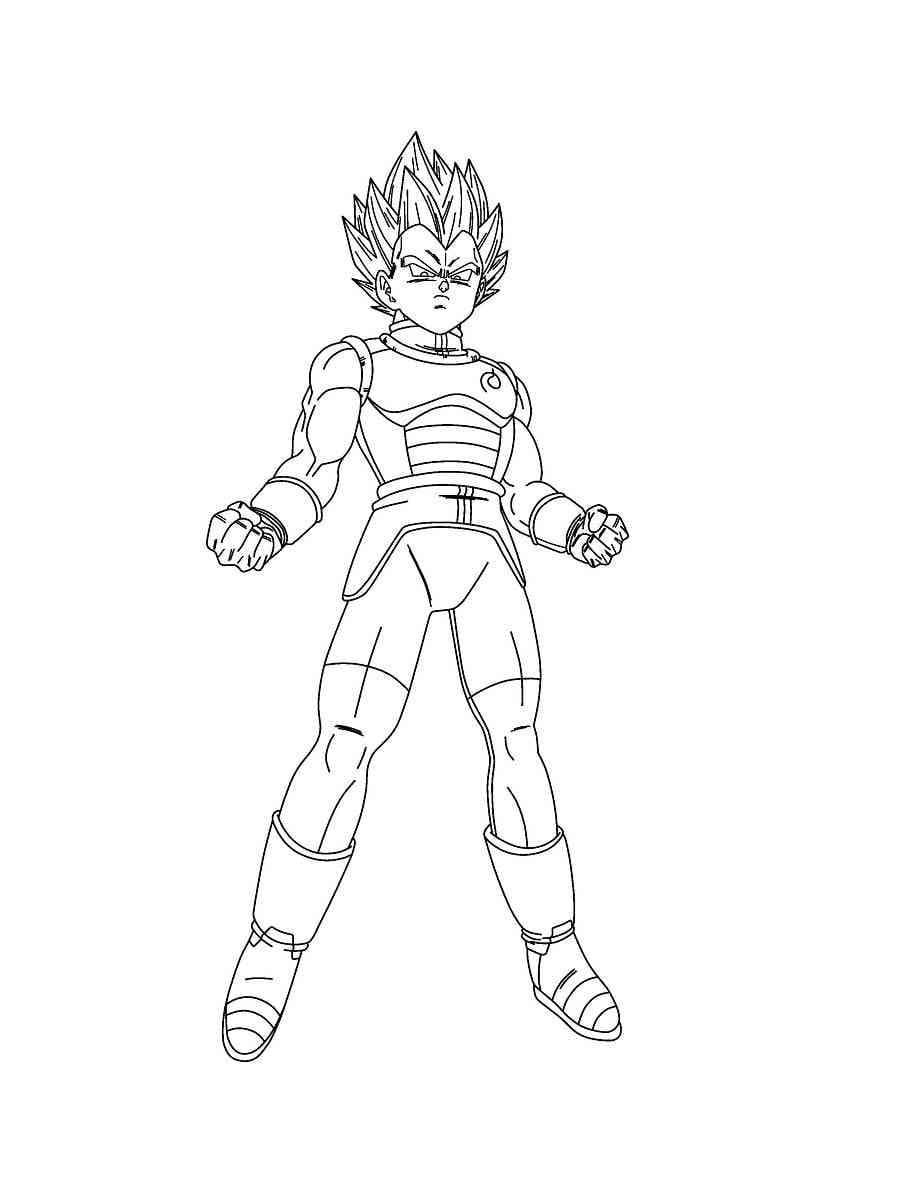 Vegeta uten kostnad fargelegging