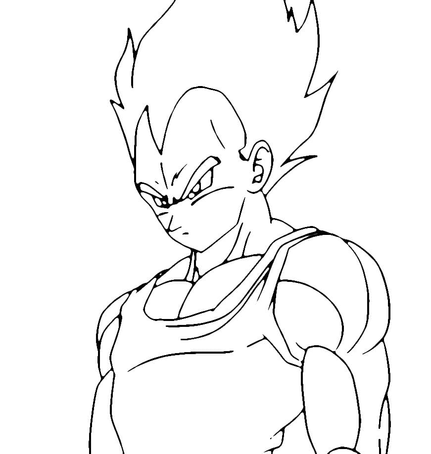 Vegeta utskriftbar fargelegging