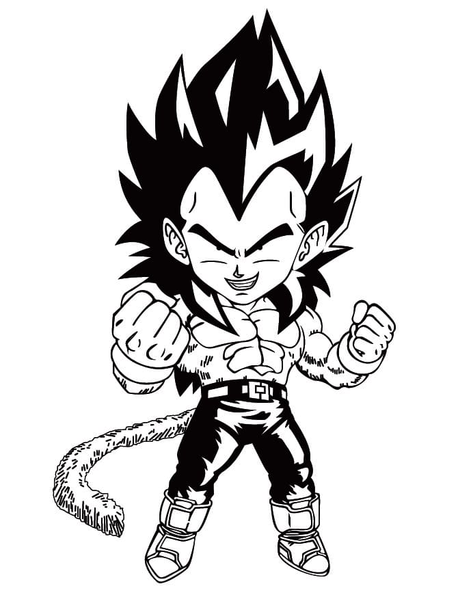Vegeta utskriftbart bilde fargelegging