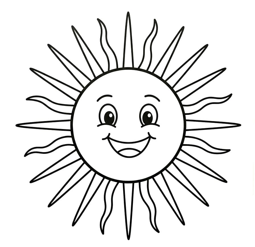Veldig søt sol fargelegging