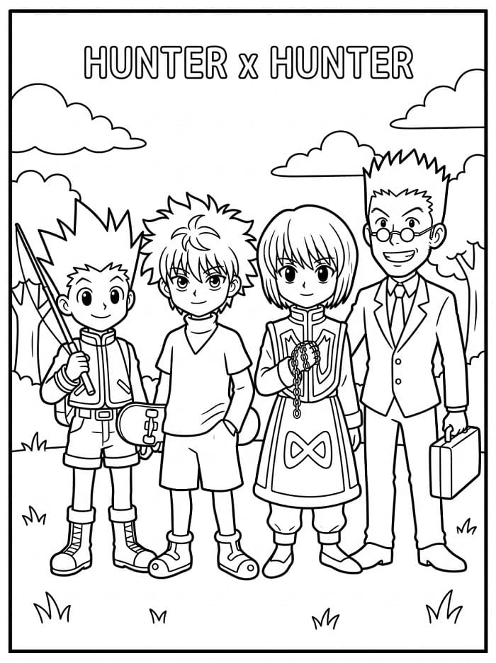 Vidunderlig Hunter x Hunter fargelegging
