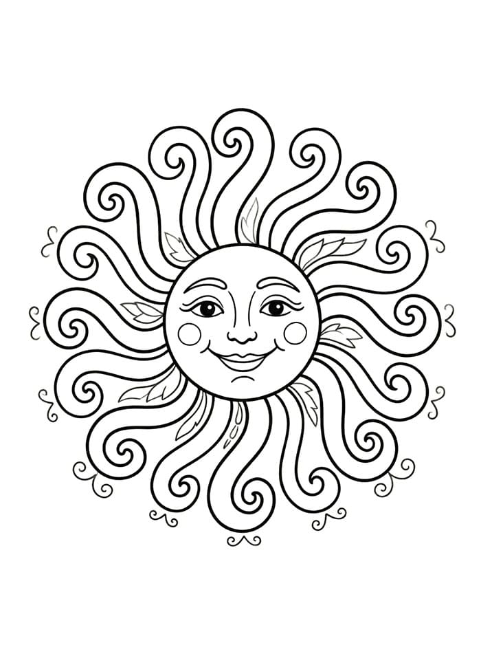 Vidunderlig sol fargelegging
