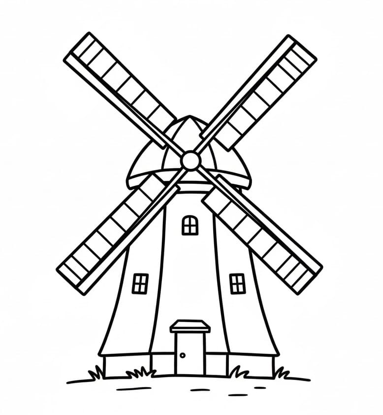 Vindmølle Landskap fargelegging