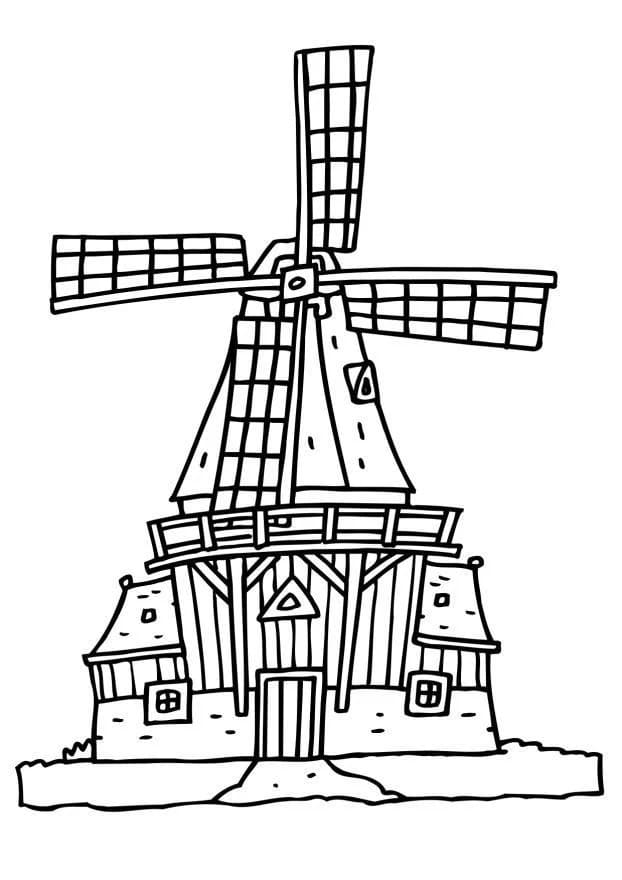 Vindmølle for 2-åringer fargelegging