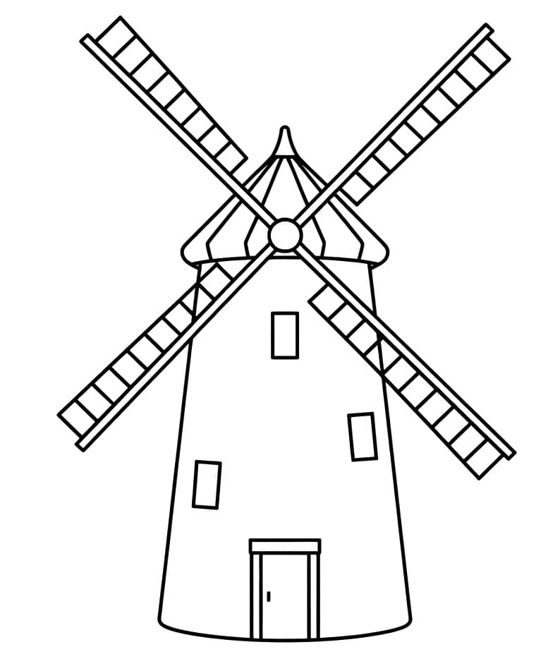 Vindmølle for barn fargelegging