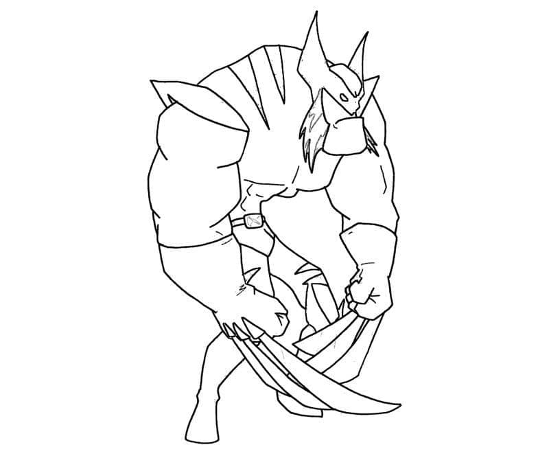 Wolverine for 6-åringer fargelegging