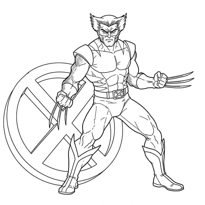 Wolverine gratis bilde fargelegging