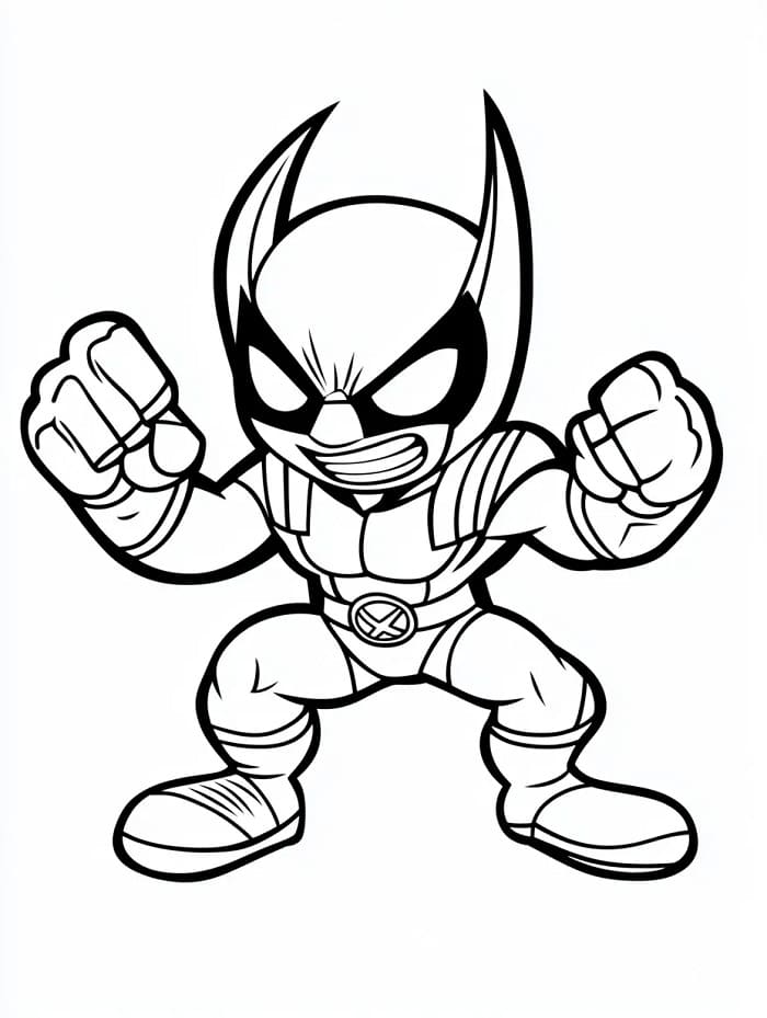 Wolverine i aksjon fargelegging