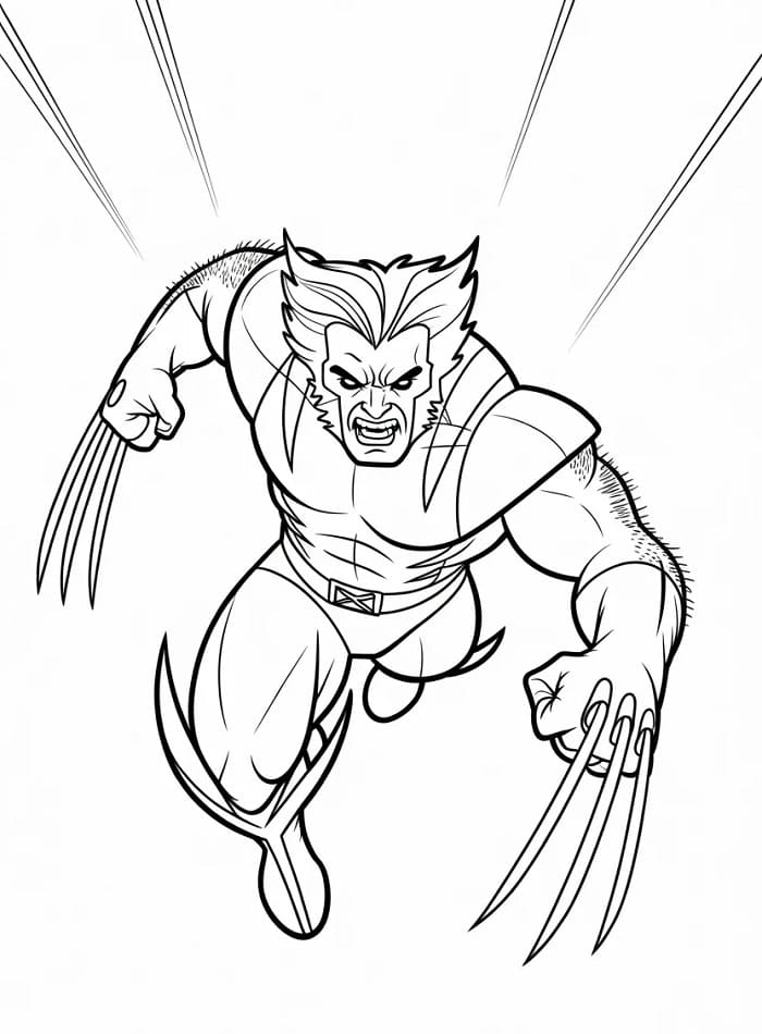 Wolverine superhelt fargelegging