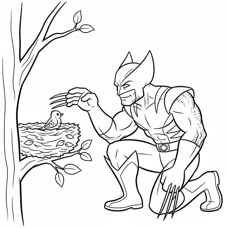 Wolverine uten kostnad fargelegging