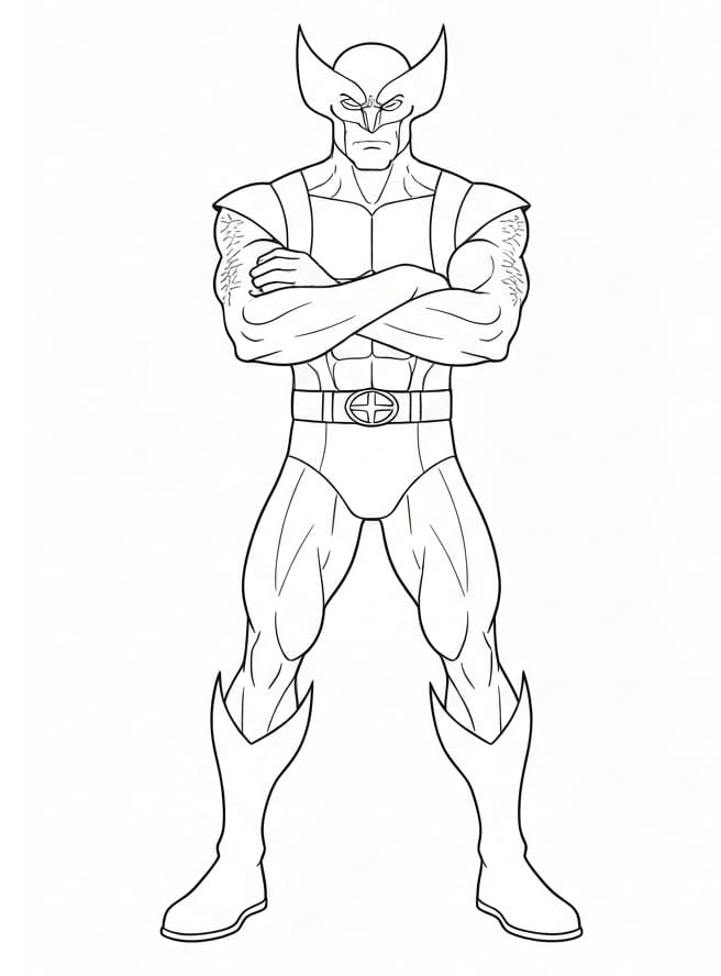 Wolverine utskriftbar fargelegging