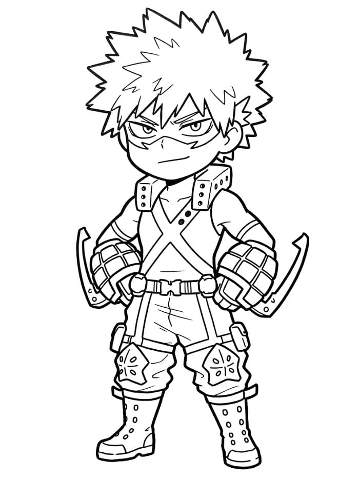 Bakugo fra My Hero Academia fargelegging