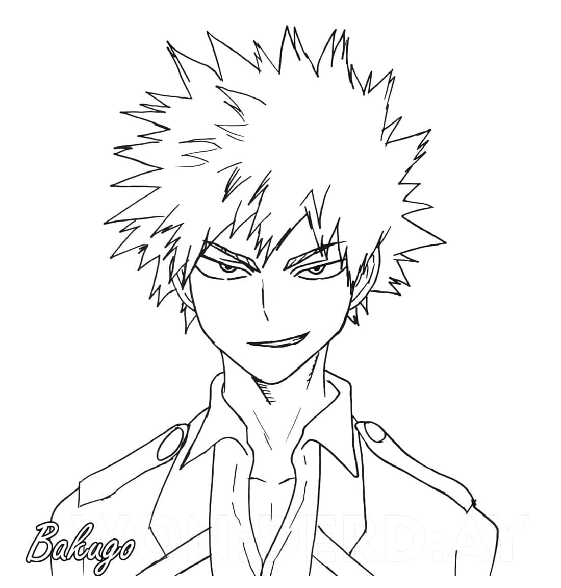 Bakugo utskrivbar for barn fargelegging