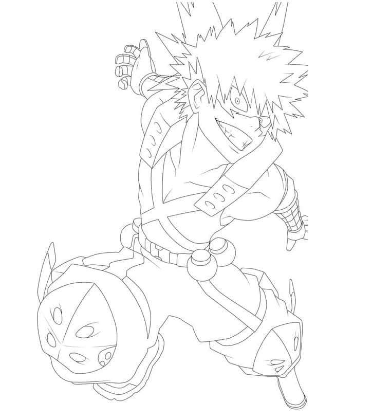 Bakugo utskrivbart bilde fargelegging