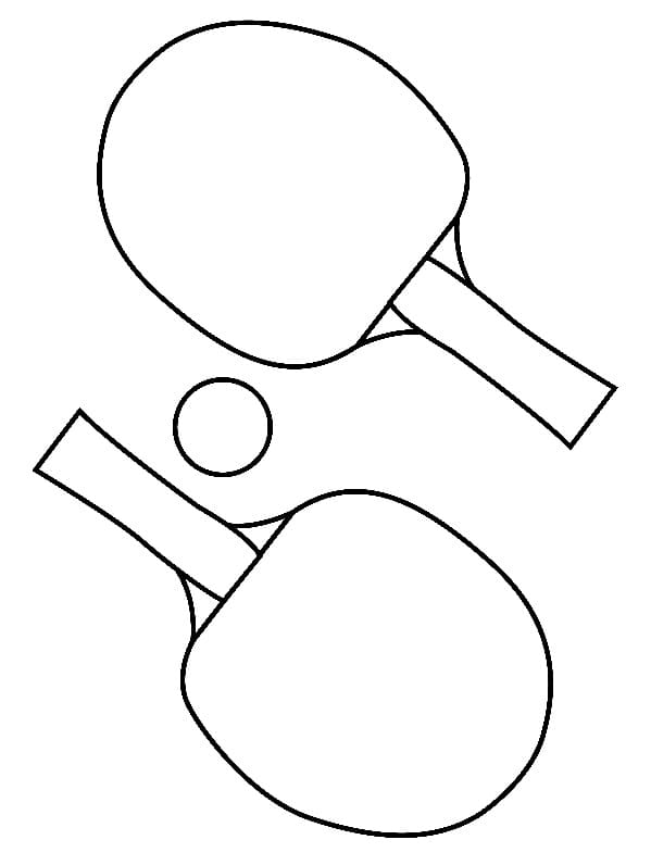 Bordtennis utskriftbar fargelegging