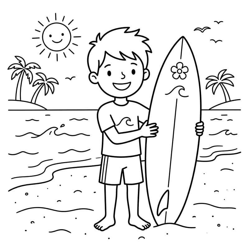 Enkel surfing fargelegging
