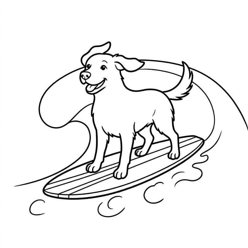 Gå surfing fargelegging