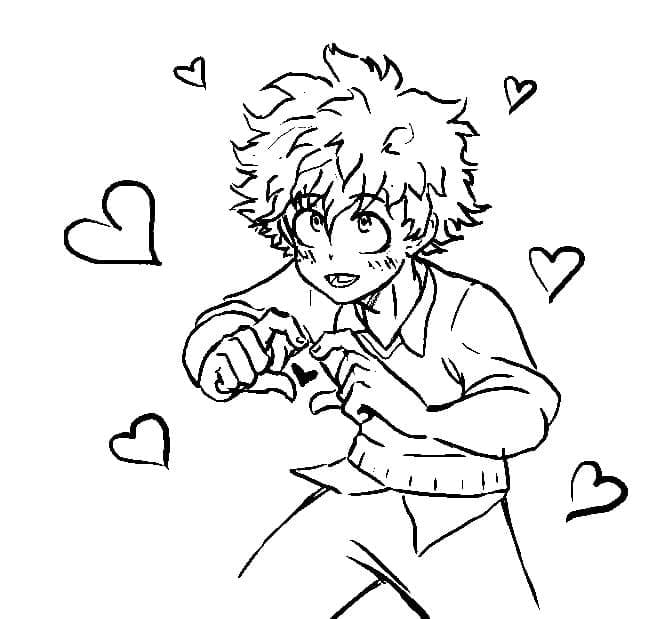 Gratis Izuku Midoriya til å skrive ut fargelegging