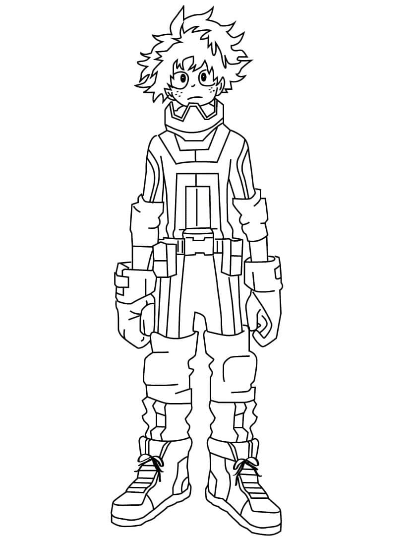 Gratis Izuku Midoriya til utskrift fargelegging