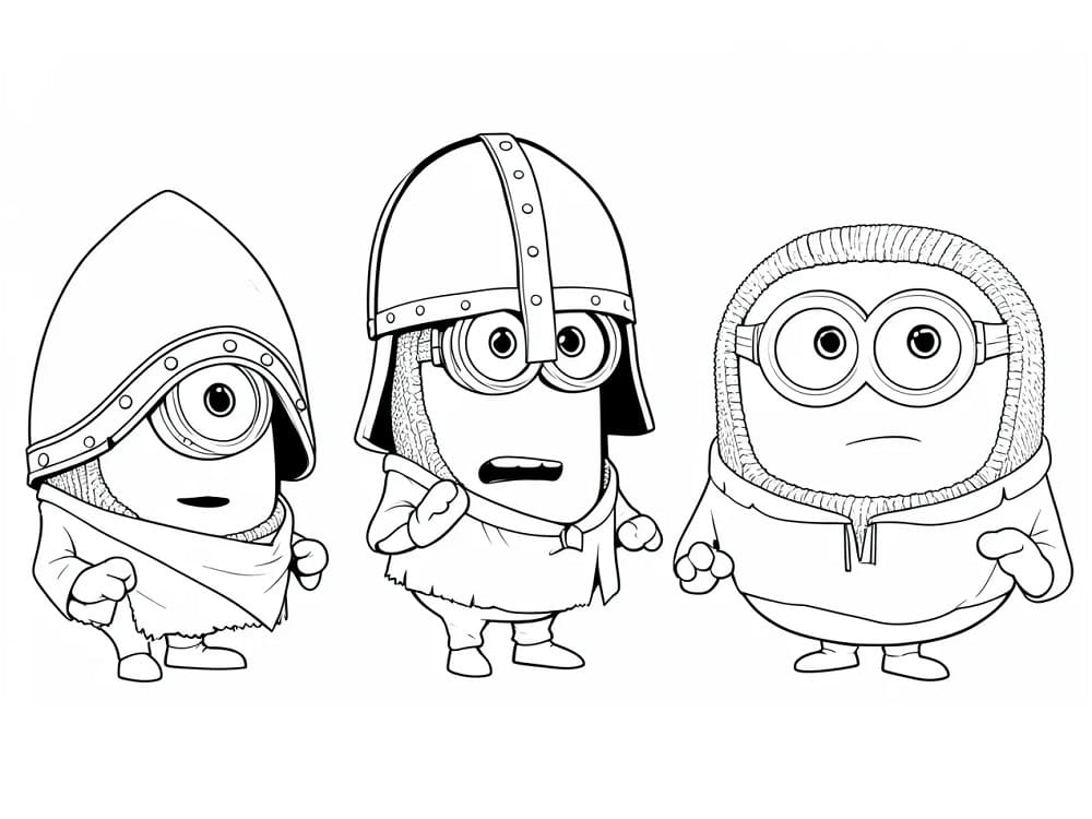 Gratis utskrivbare Minions og Monstre fargelegging