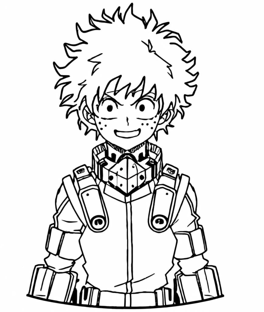 Izuku Midoriya bilde fargelegging
