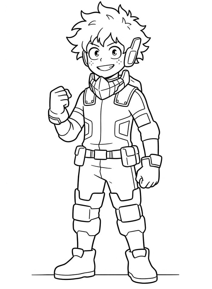 Izuku Midoriya fra My Hero Academia fargelegging