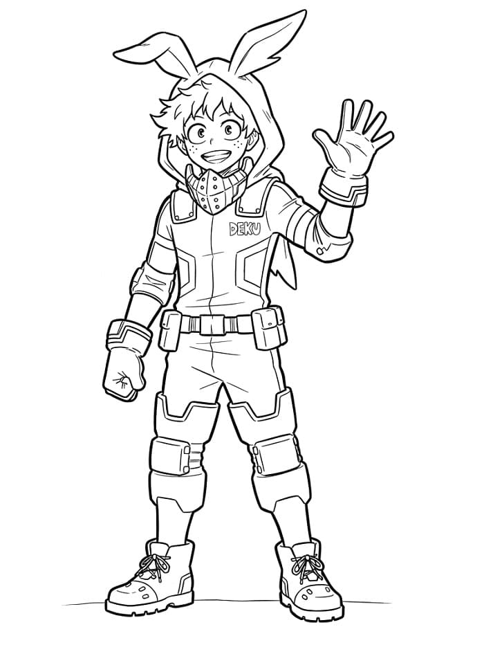 Izuku Midoriya i My Hero Academia fargelegging