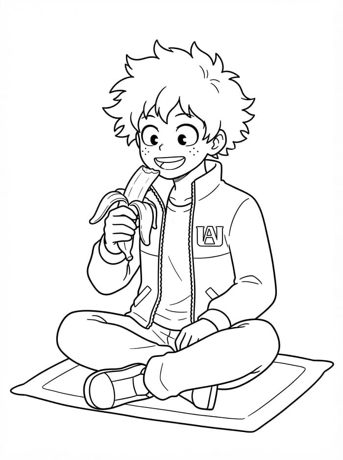Izuku Midoriya kostnadsfritt fargelegging