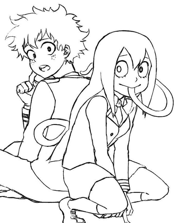 Izuku Midoriya utskrivbart bilde fargelegging