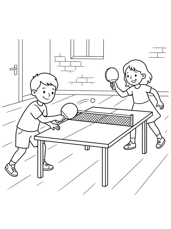 Bordtennis fargelegging