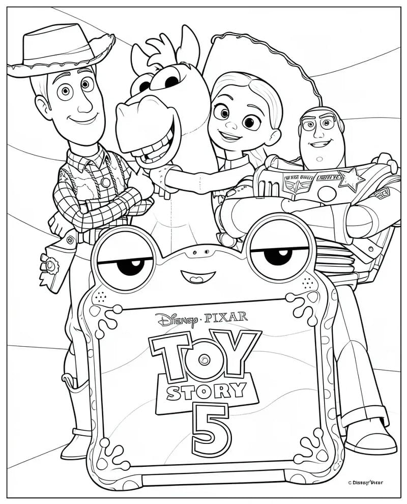 Karakterer Toy Story 5 fargelegging
