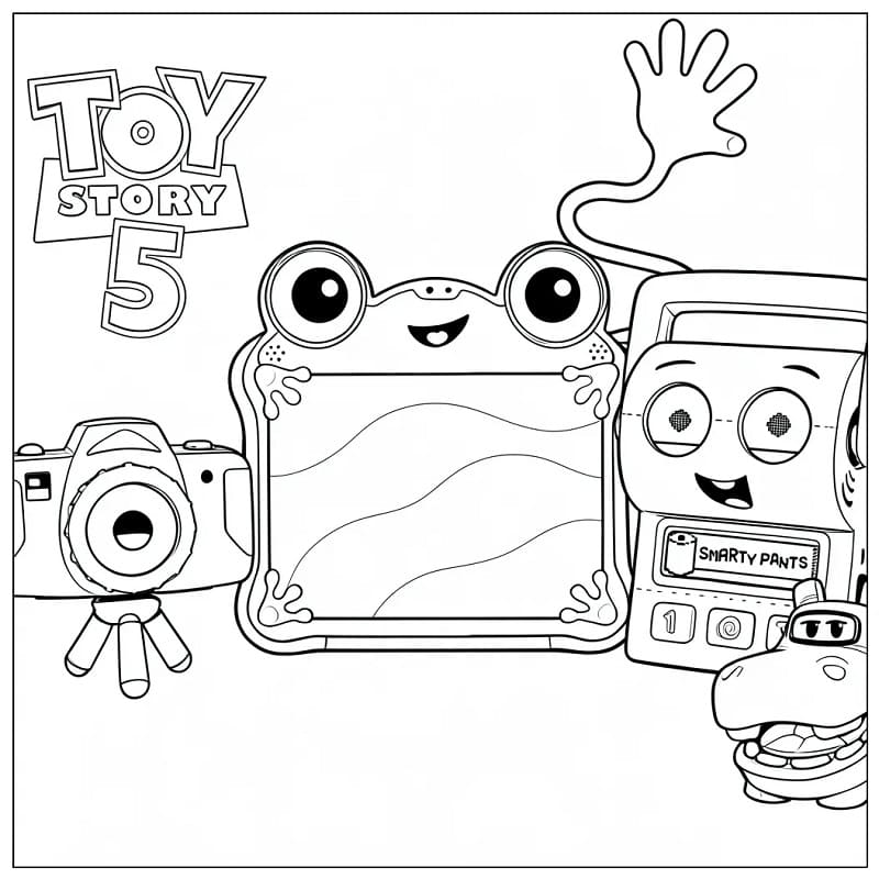 Karakterer fra Disney Pixar Toy Story 5 fargelegging