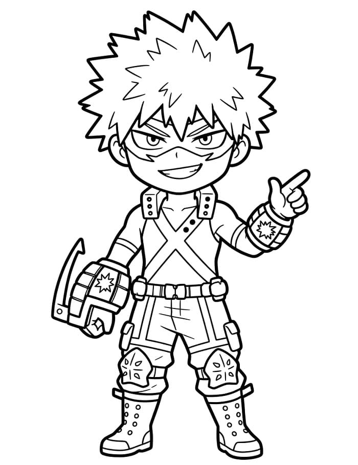 Kjempekul Bakugo fargelegging