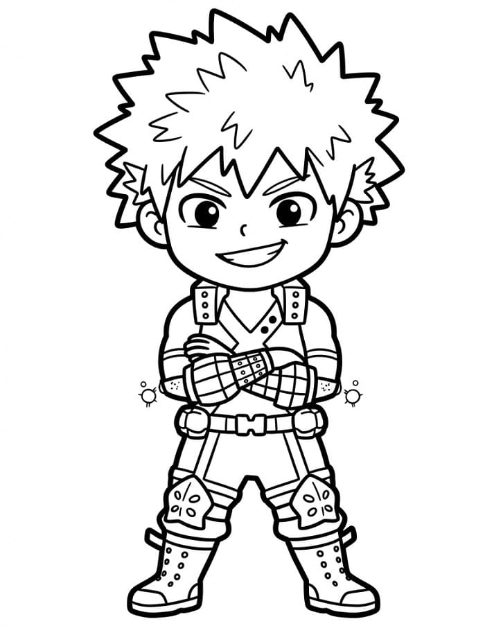 Liten og søt Bakugo fargelegging