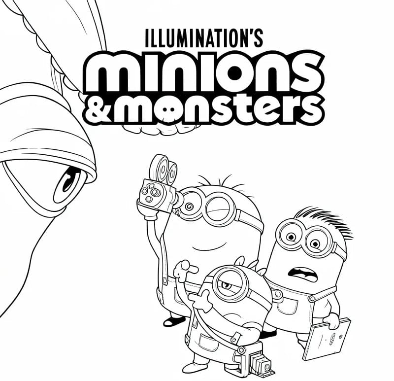 Minions og Monstre (11) fargelegging