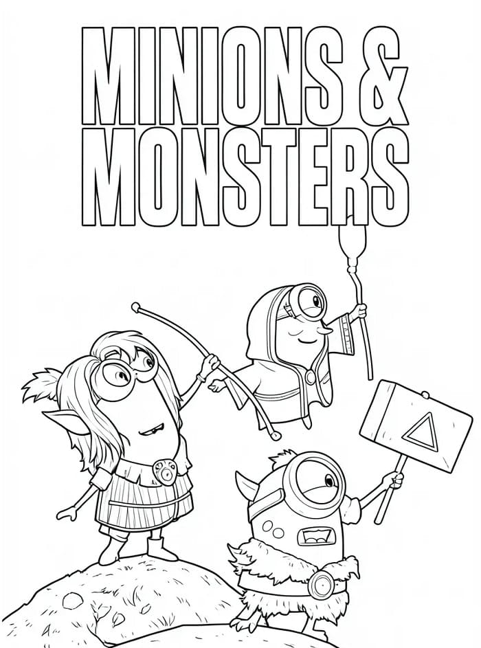 Minions og Monstre (12) fargelegging